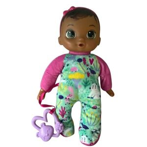 Baby Alive Soft 'n Cute Doll Brown Skin Woodland Sleeper Teether TLC 11"